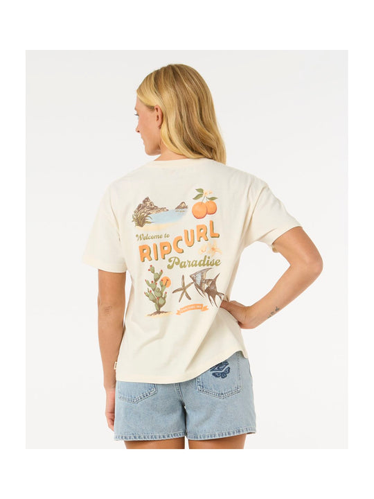 Koszulka RIP CURL Cala Vadella Relaxed Tee biały
