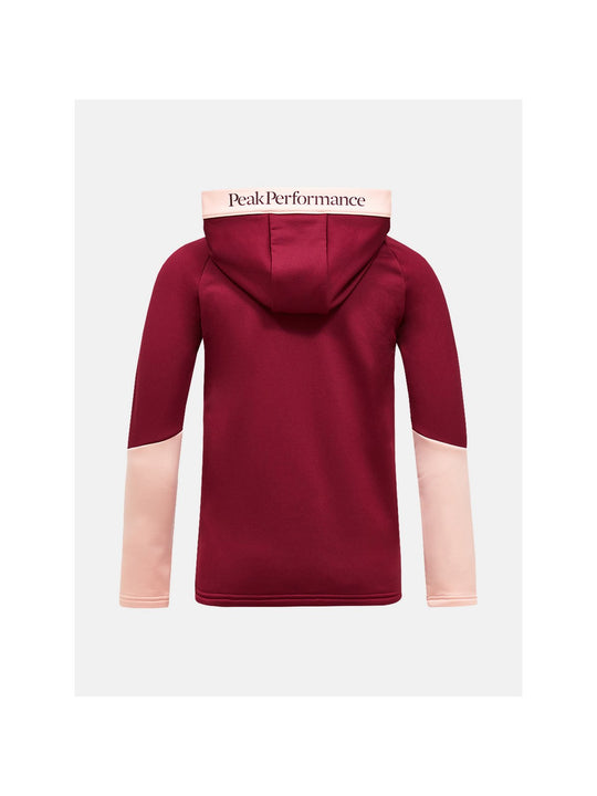 Bluza PEAK PERFORMANCE Jr Rider Essentials Zip Hood bordowy
