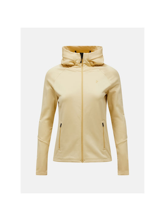 Bluza damska PEAK PERFORMANCE Rider Essentials Midlayer Zip Hood żółta
