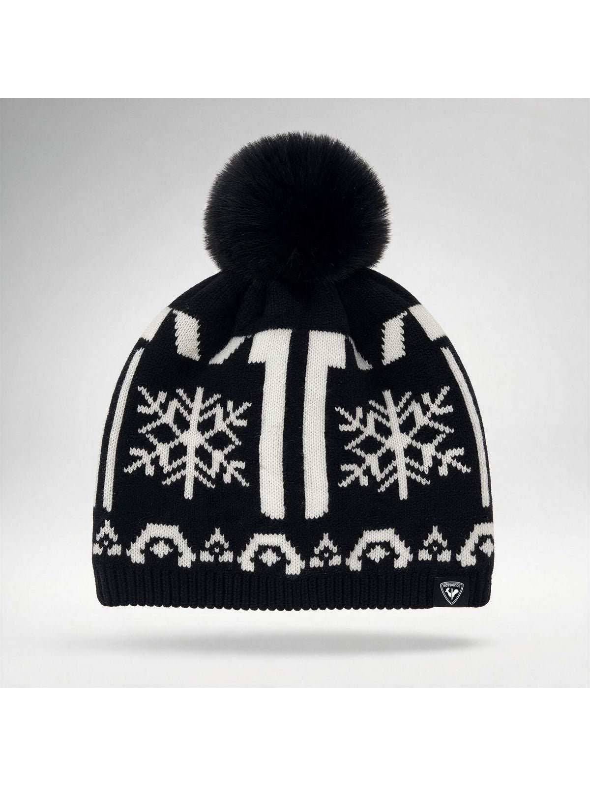 Czapka damska ROSSIGNOL W Snowdazzle Pompom Beanie czarna
