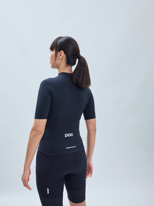 Koszulka rowerowa damska POC W’s Raceday Jersey czarna - Adventure Sports
