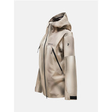 Kurtka narciarska damska PEAK PERFORMANCE Edge HIPE 3L AOP Shell Jacket beżowa
