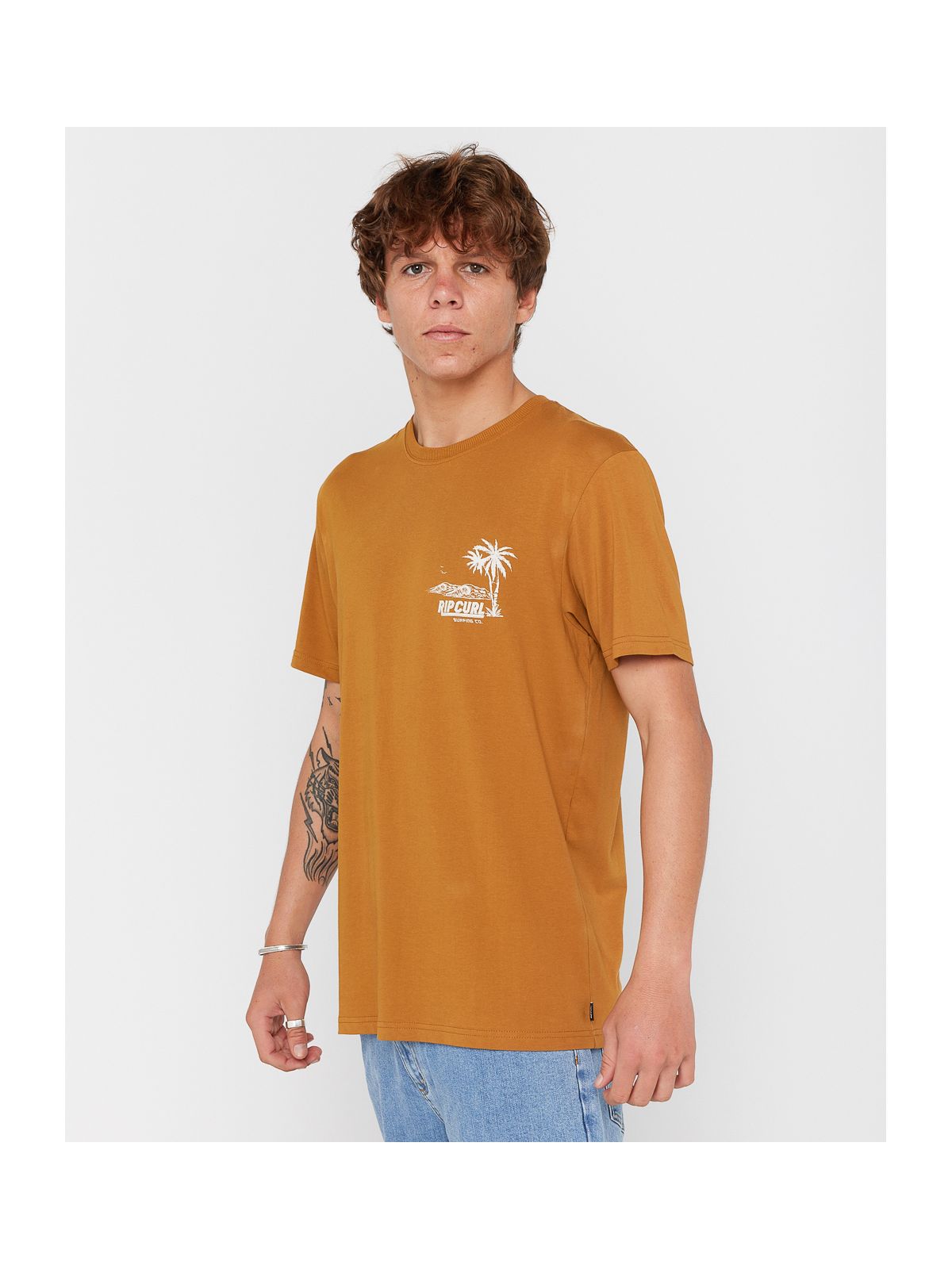 Koszulka RIP CURL SPORTLINE TUBULAR TEE brązowa