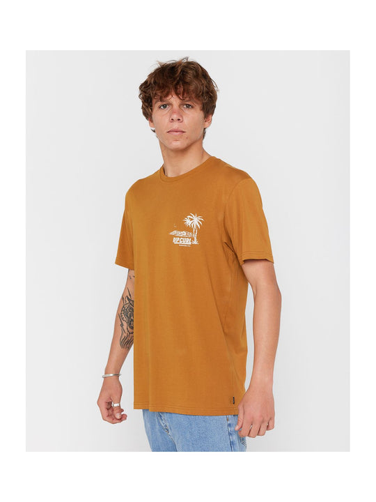 Koszulka RIP CURL SPORTLINE TUBULAR TEE brązowa
