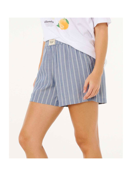 Szorty damskie RIP CURL Beach Days Pinstripe Short niebieskie
