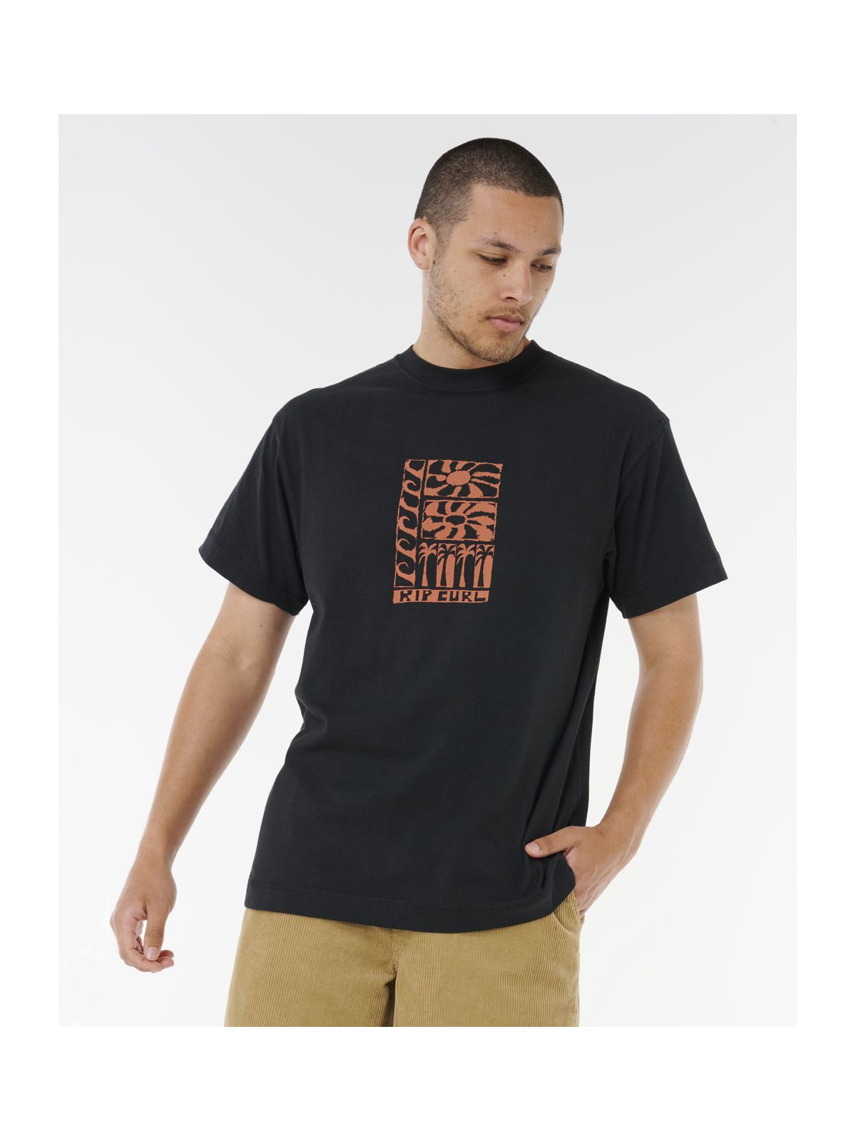 Koszulka RIP CURL AOTS TY WILLIAMS STACKED TEE czarna