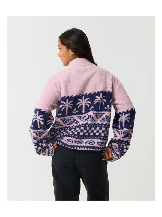 Polar damski RIP CURL Bossa Nova 1/4 Zip Polarfleece różowy

