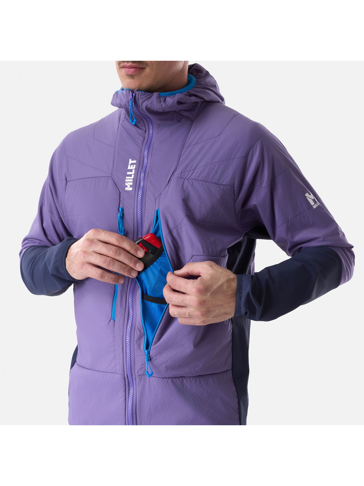 Kurtka męska MILLET M M White Alpha Hoodie M fioletowa