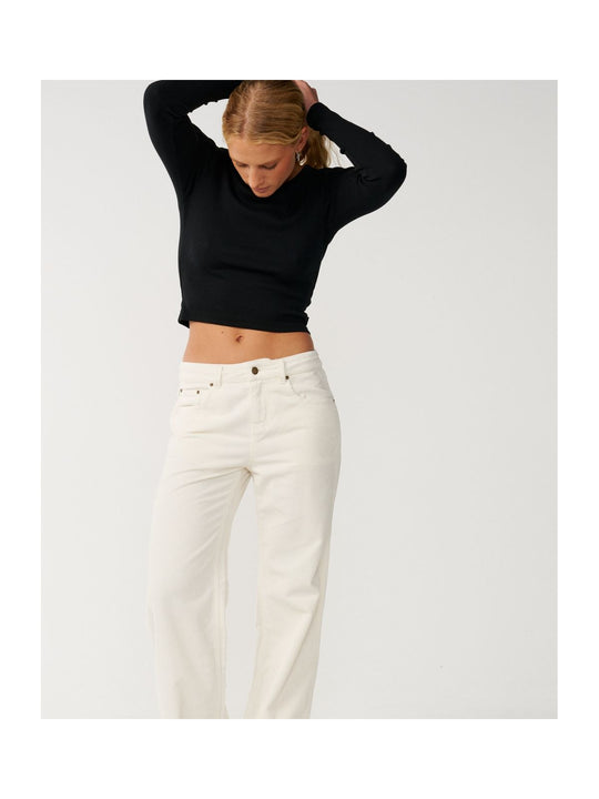 Spodnie damskie RIP CURL Aggie Cord Relaxed Pant białe
