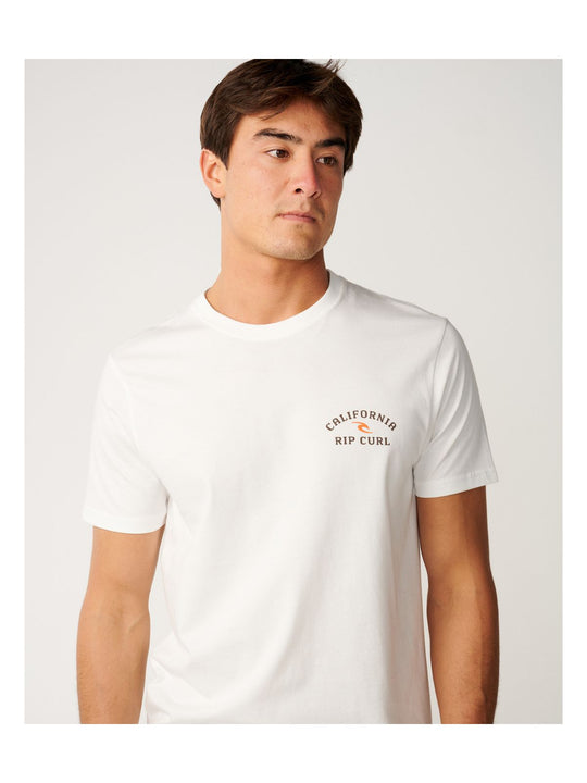 Koszulka męska RIP CURL Desti Animals biała
