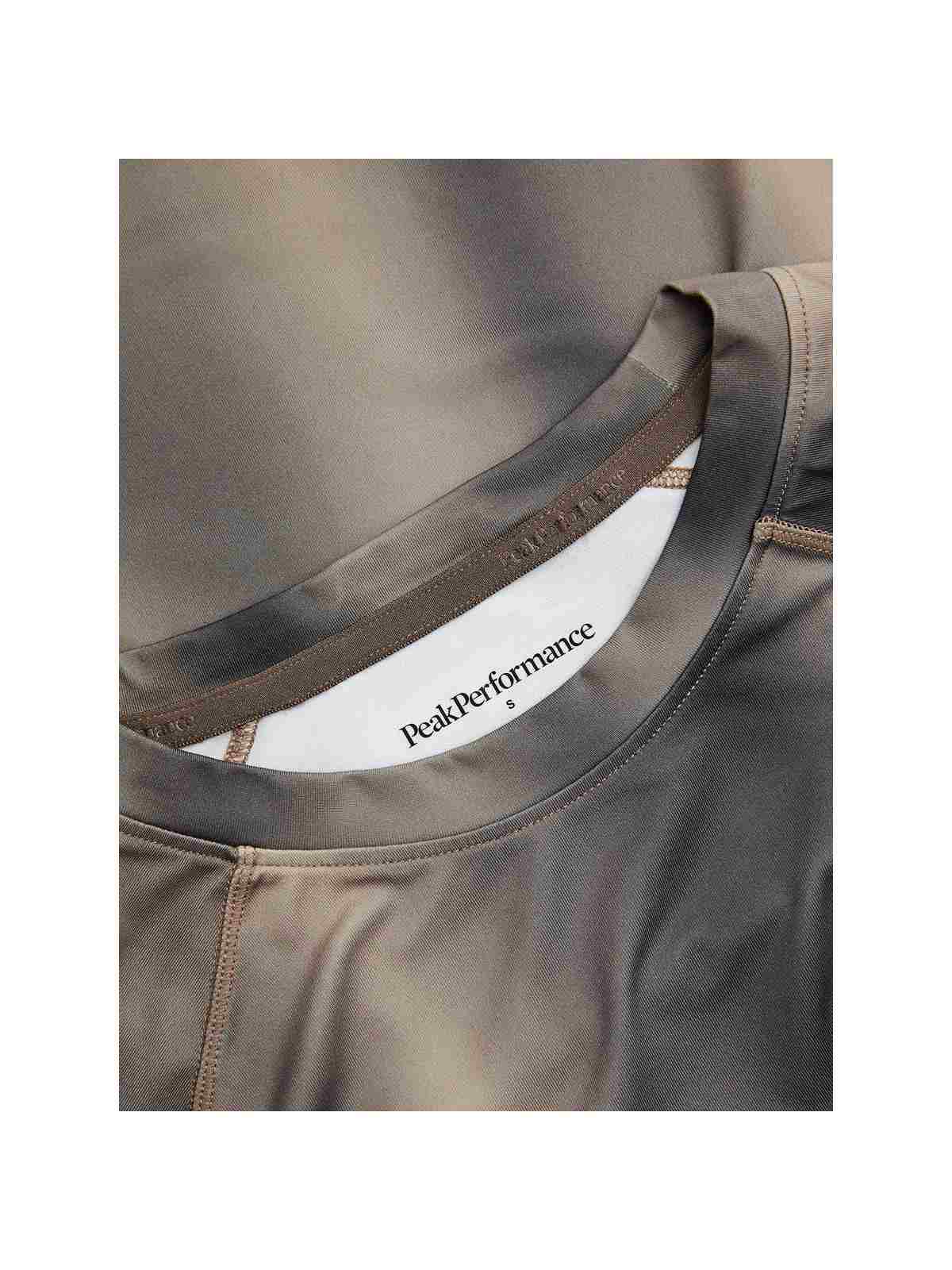 Koszulka termiczna damska PEAK PERFORMANCE Spirit Crew AOP Synthetic Baselayer beżowa