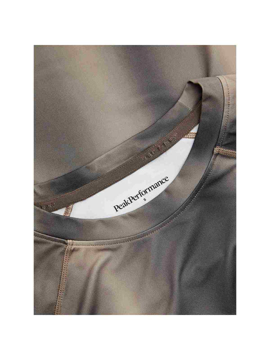 Koszulka termiczna damska PEAK PERFORMANCE Spirit Crew AOP Synthetic Baselayer beżowa
