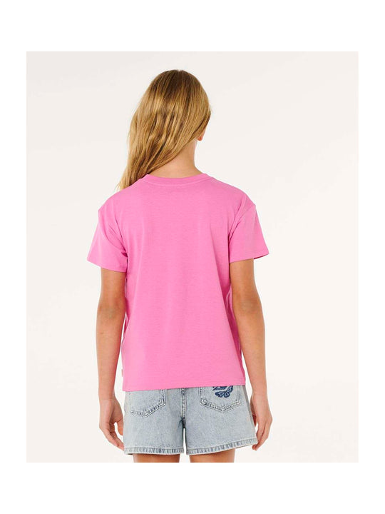 Koszulka dziewczęca RIP CURL Hayley O Relaxed Tee-Girl różowa
