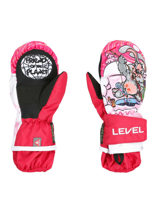 Rękawice narciarskie dziecięce LEVEL Animal Rec czerwony
