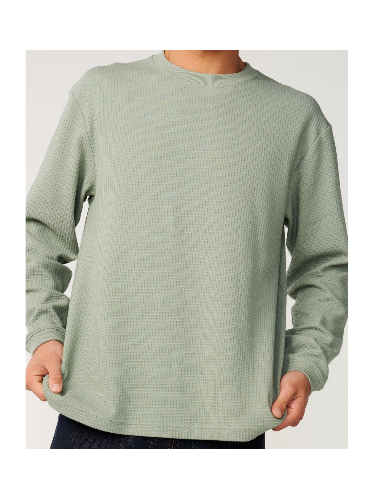 Koszulka męska RIP CURL Premium Surf Waffle L/S Tee zielona