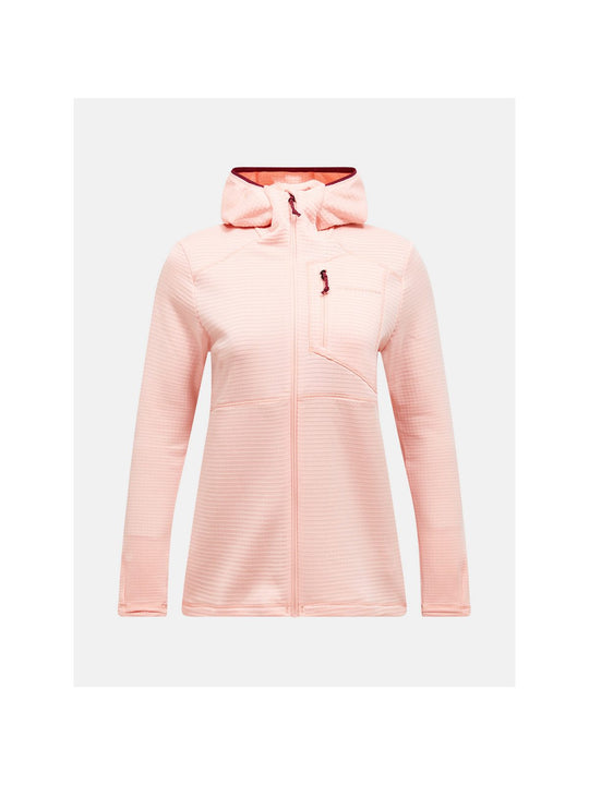 Bluza PEAK PERFORMANCE W Trail Polartec Zip Hood różowy
