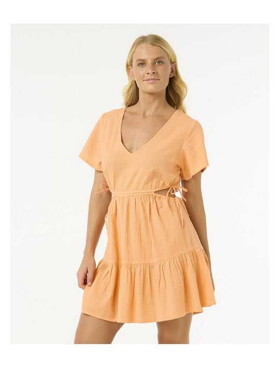 Sukienka letnia RIP CURL Cala Vadella S/S Cover Up pomarańczowa
