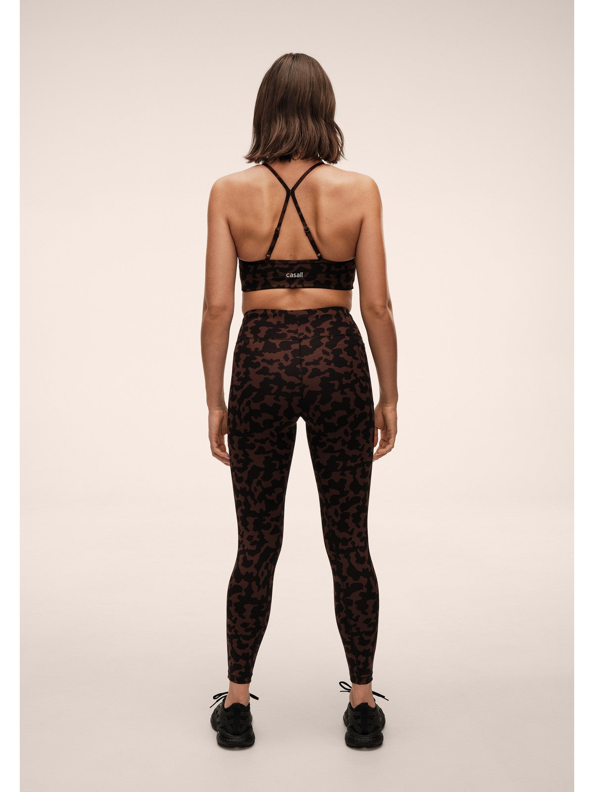 Legginsy damskie CASALL Essential Printed Tights brązowe
