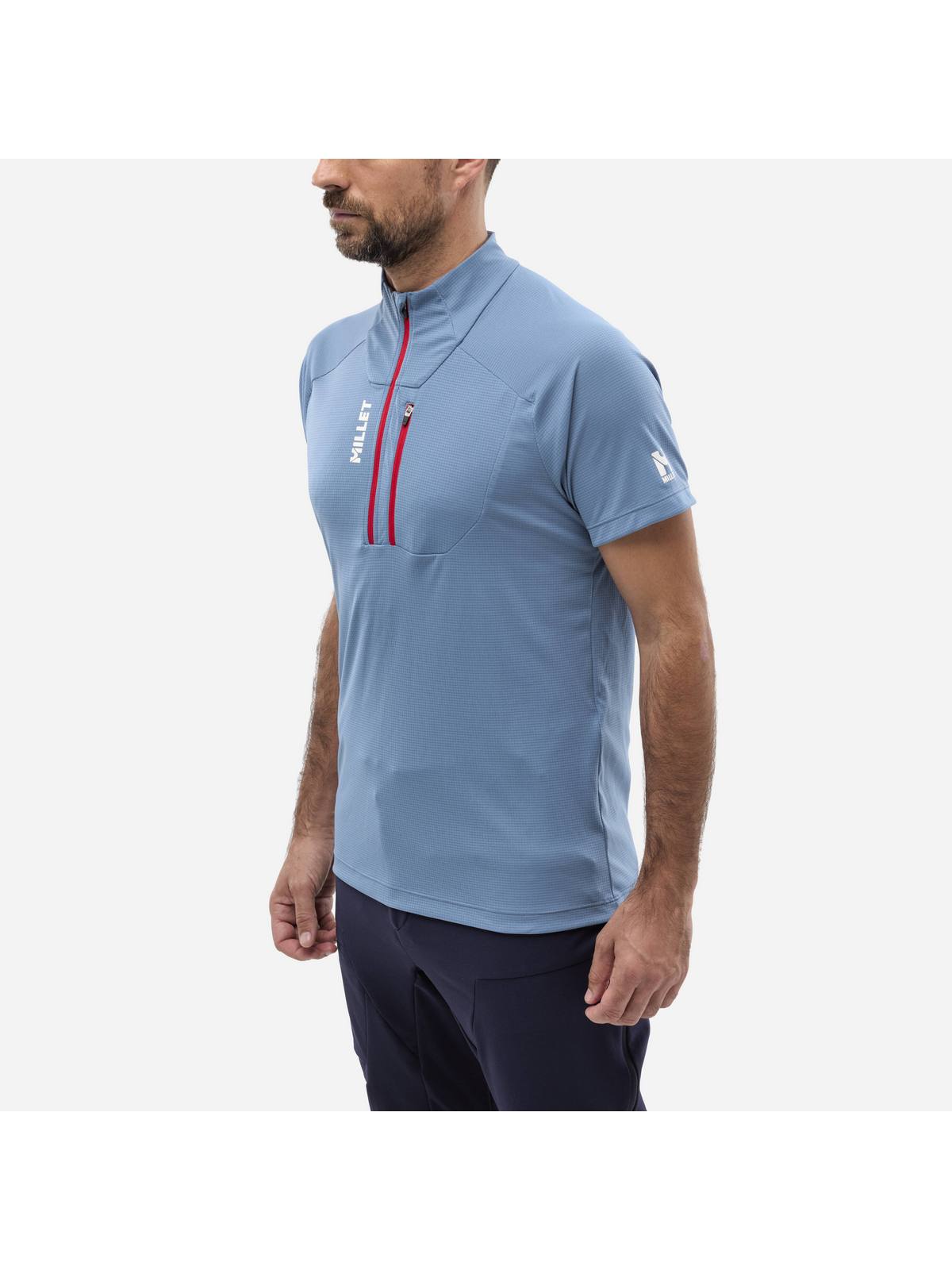 Koszulka MILLET KAMET TS ZIP SS M niebieski - Adventure Sports