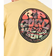 Koszulka męska RIP CURL Wettie Passage Icon Tee żółta
