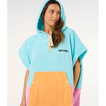 Ponczo damskie RIP CURL Premium Surf Hooded Towel niebieskie
