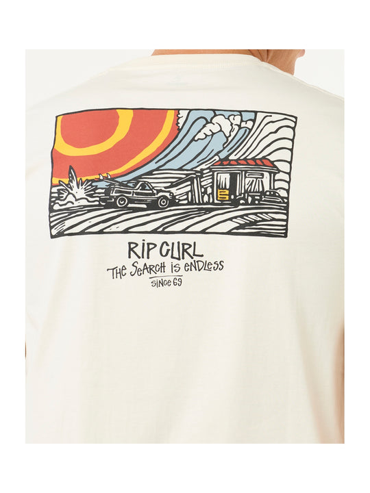 Koszulka męska RIP CURL Keep On Trucking Tee biała
