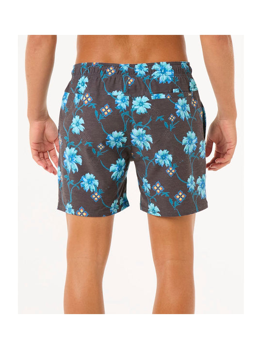 Szorty kąpielowe męskie RIP CURL Surf Revival Floral Volley czarne
