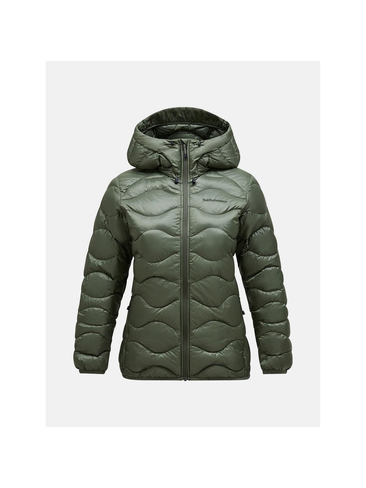 Damska kurtka puchowa Peak Performance W Helium Down Hood Jacket zielony