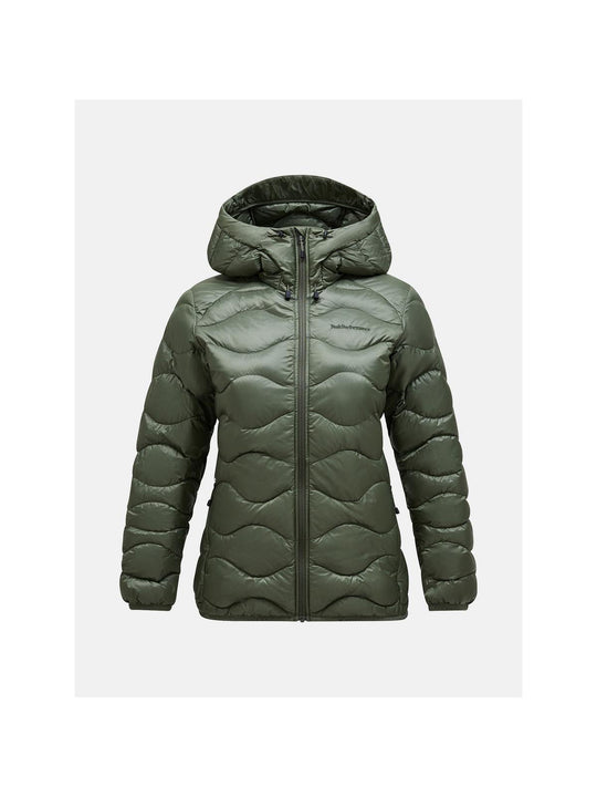 Damska kurtka puchowa Peak Performance W Helium Down Hood Jacket zielony
