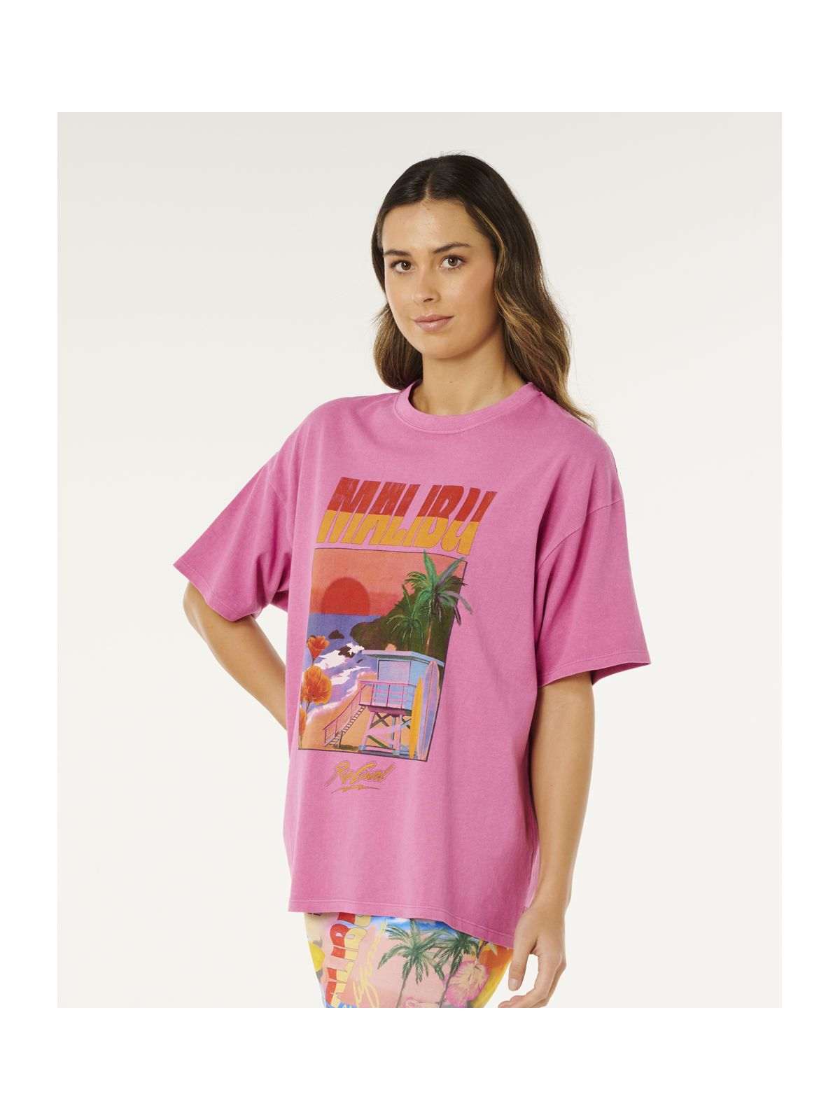 Koszulka damska RIP CURL Hayley O Heritage Tee różowa