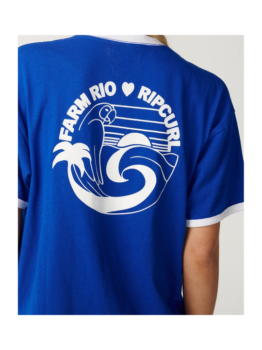 Koszulka damska RIP CURL Tropical Desire Oversize Tee niebieska
