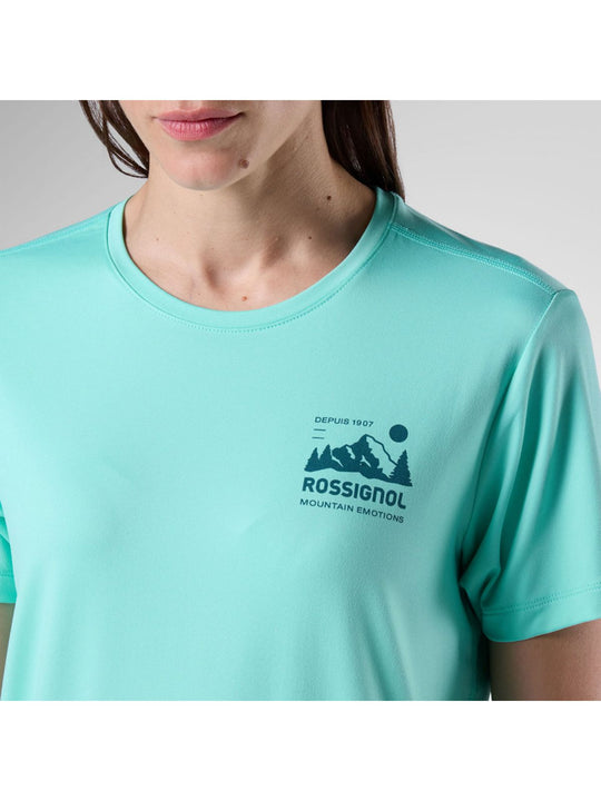 Koszulka damska Rossignol W Graphic Active Tee zielona
