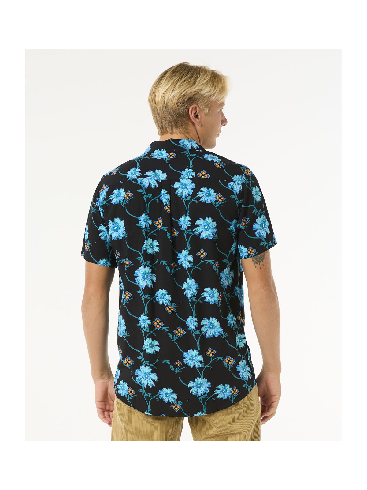 Koszula męska w kwiaty RIP CURL Surf Revival S/S Shirt czarny