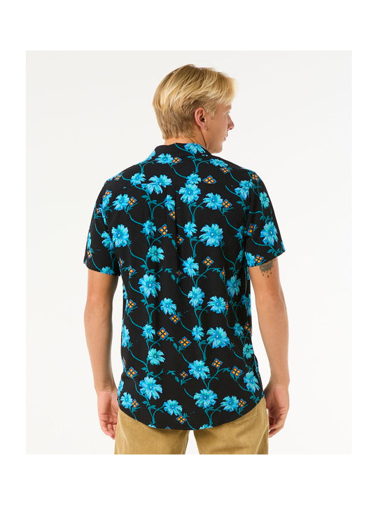 Koszula męska w kwiaty RIP CURL Surf Revival S/S Shirt czarny
