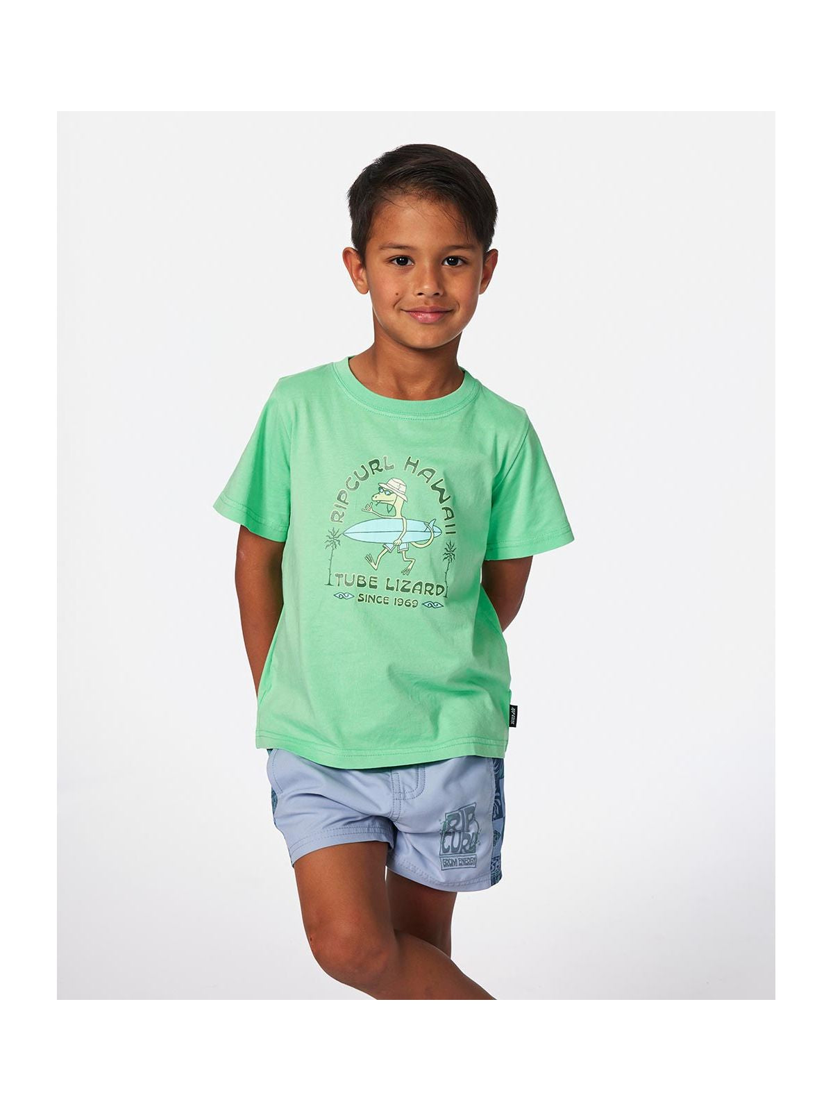 Koszulka RIP CURL Grom Energy Lizard Tee - Boy zielony