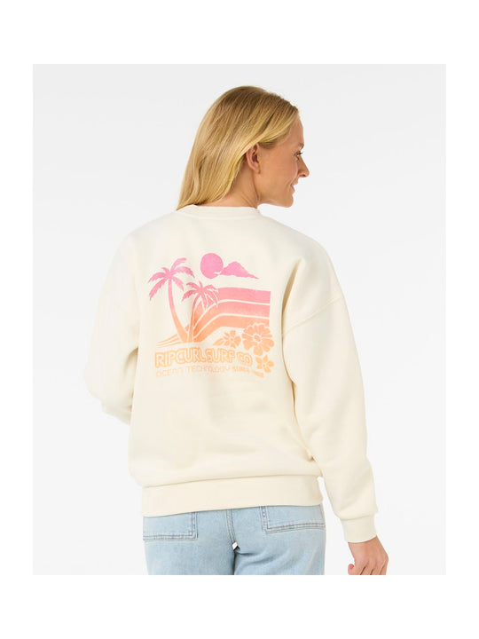 Bluza RIP CURL Ocean Tech Heritage Crew biały

