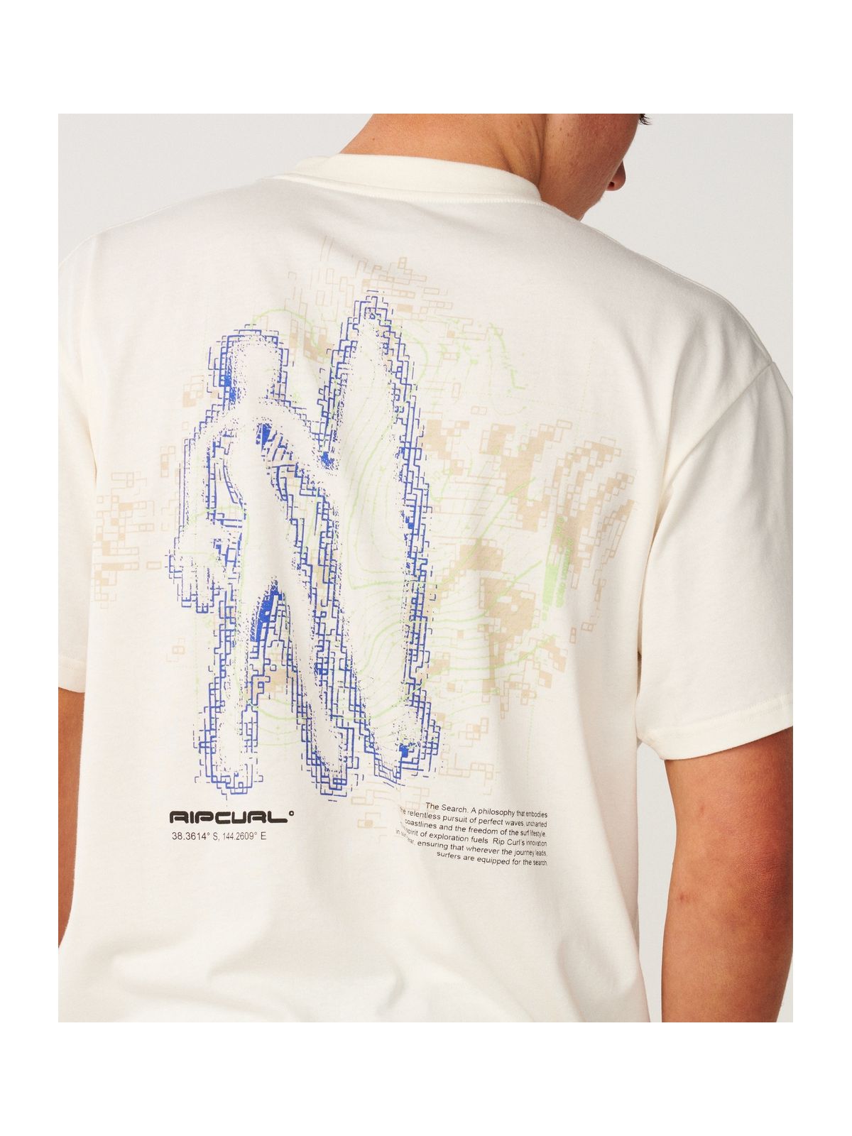 Koszulka męska RIP CURL S-Series Journey Man Tee biała