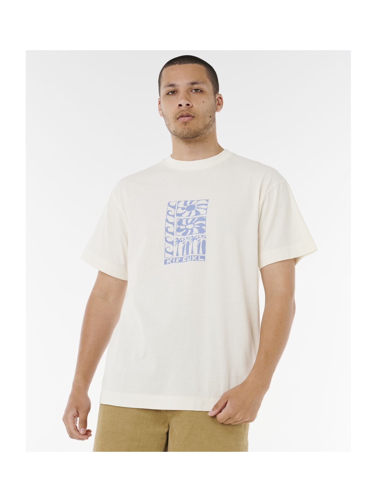 Koszulka RIP CURL AOTS TY WILLIAMS STACKED TEE beżowa