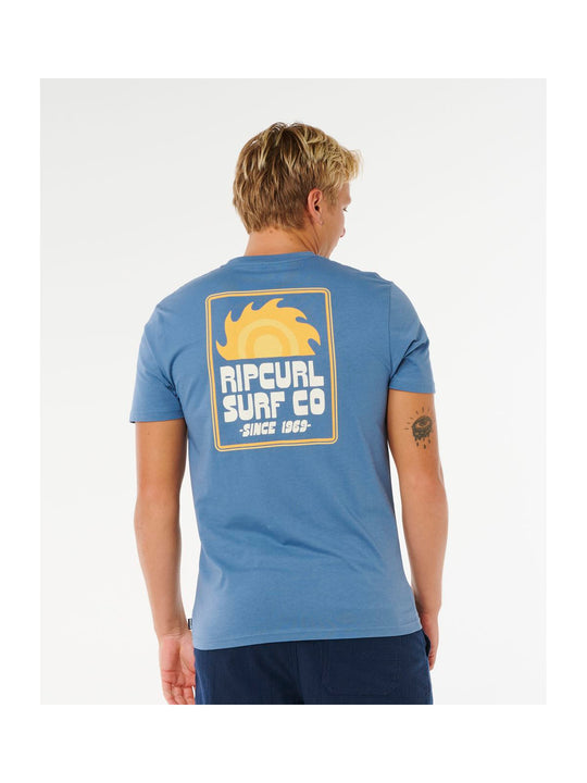 Koszulka męska RIP CURL Pacific Rinse Sunrise Tee niebieska
