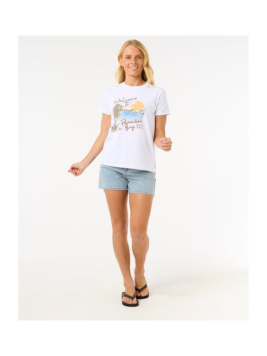 Koszulka RIP CURL Paradise Bay Standard Tee biały
