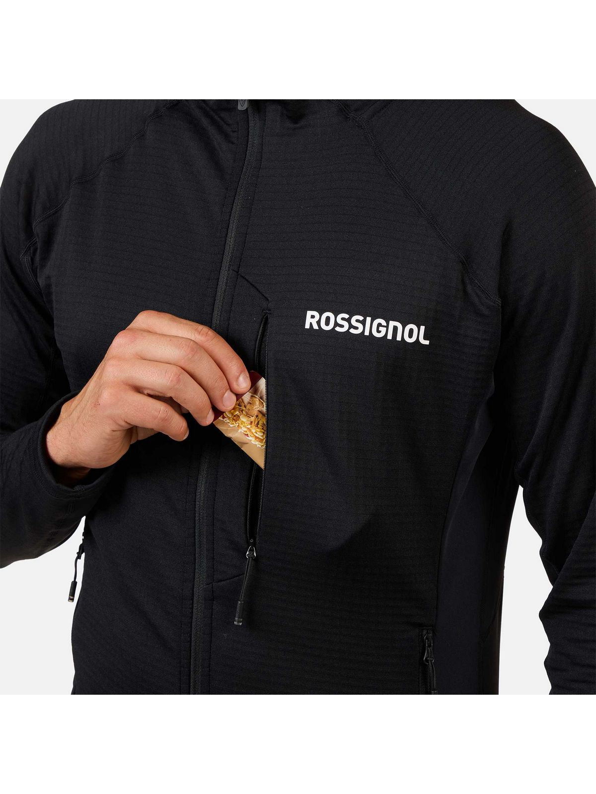 Bluza męska męska ROSSIGNOL BLACKSIDE MIX FZH FLEECE czarna