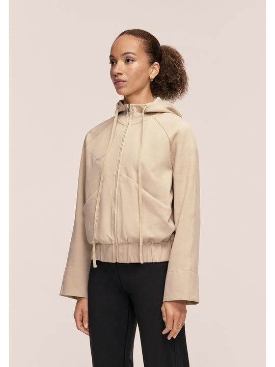 Kurtka damska CASALL Aria Zip Hoodie Jacket kolor beżowy
