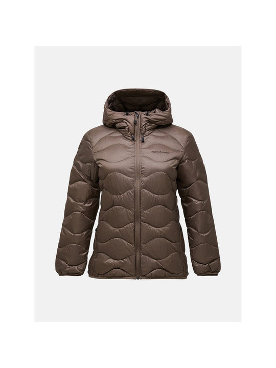 Kurtka damska PEAK PERFORMANCE Helium Down Hood Jacket brązowa
