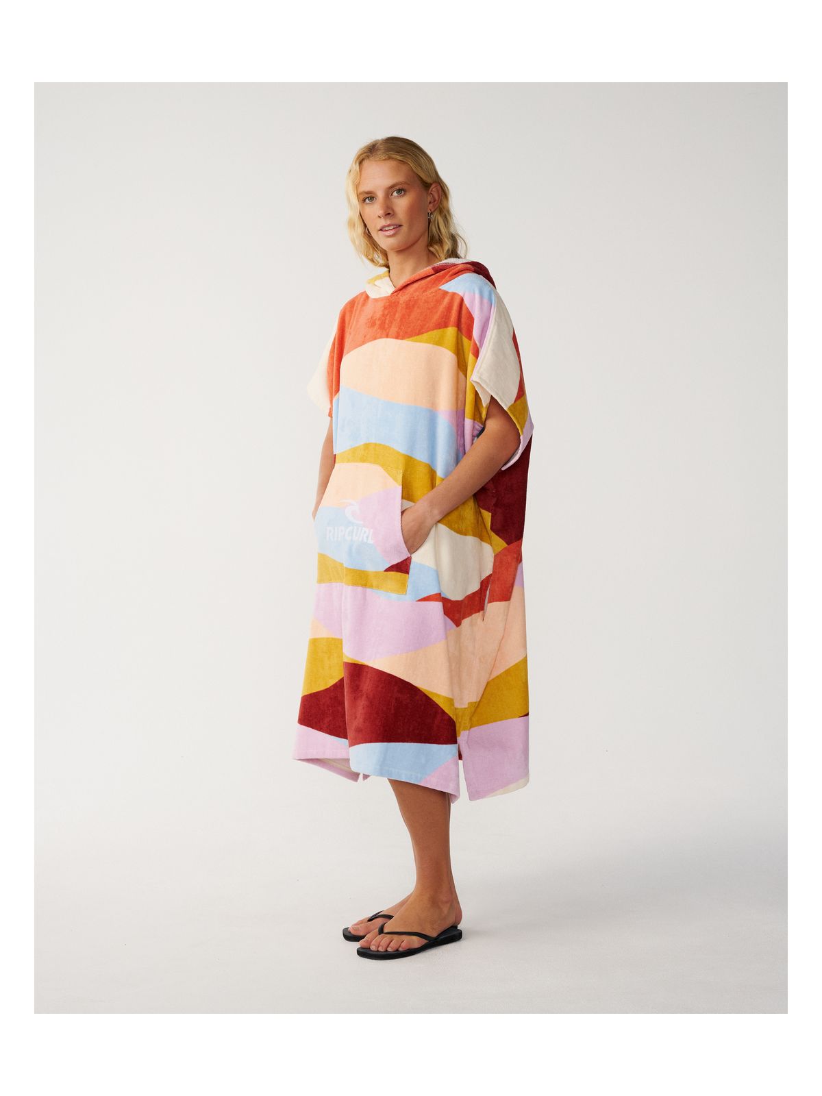 Ponczo damskie RIP CURL Mixed Hooded Towel multikolor