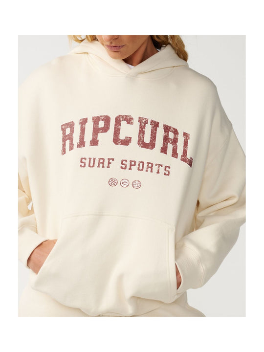 Bluza damska RIP CURL Varsity Sports O/S Hood biała
