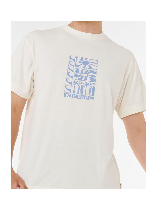 Koszulka RIP CURL AOTS TY WILLIAMS STACKED TEE beżowa
