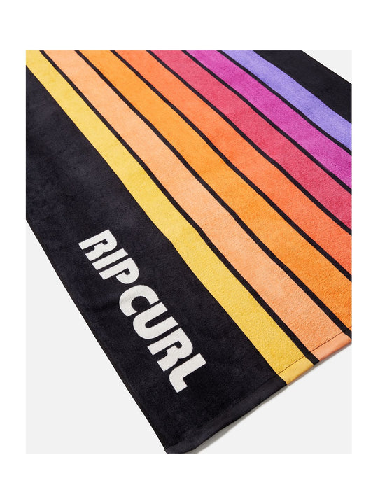 Ręcznik plażowy RIP CURL Sunstash Beach Towel czarny w pasy
