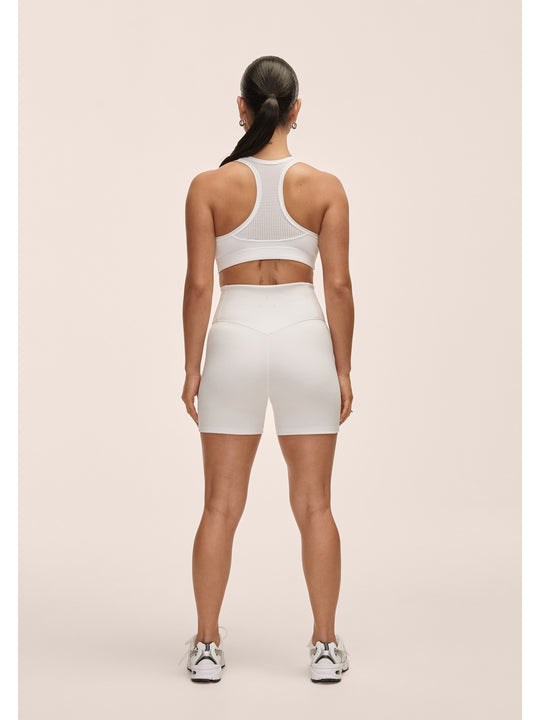 Legginsy damskie Casall Grace High Waist Hot Pant biały - Adventure Sports
