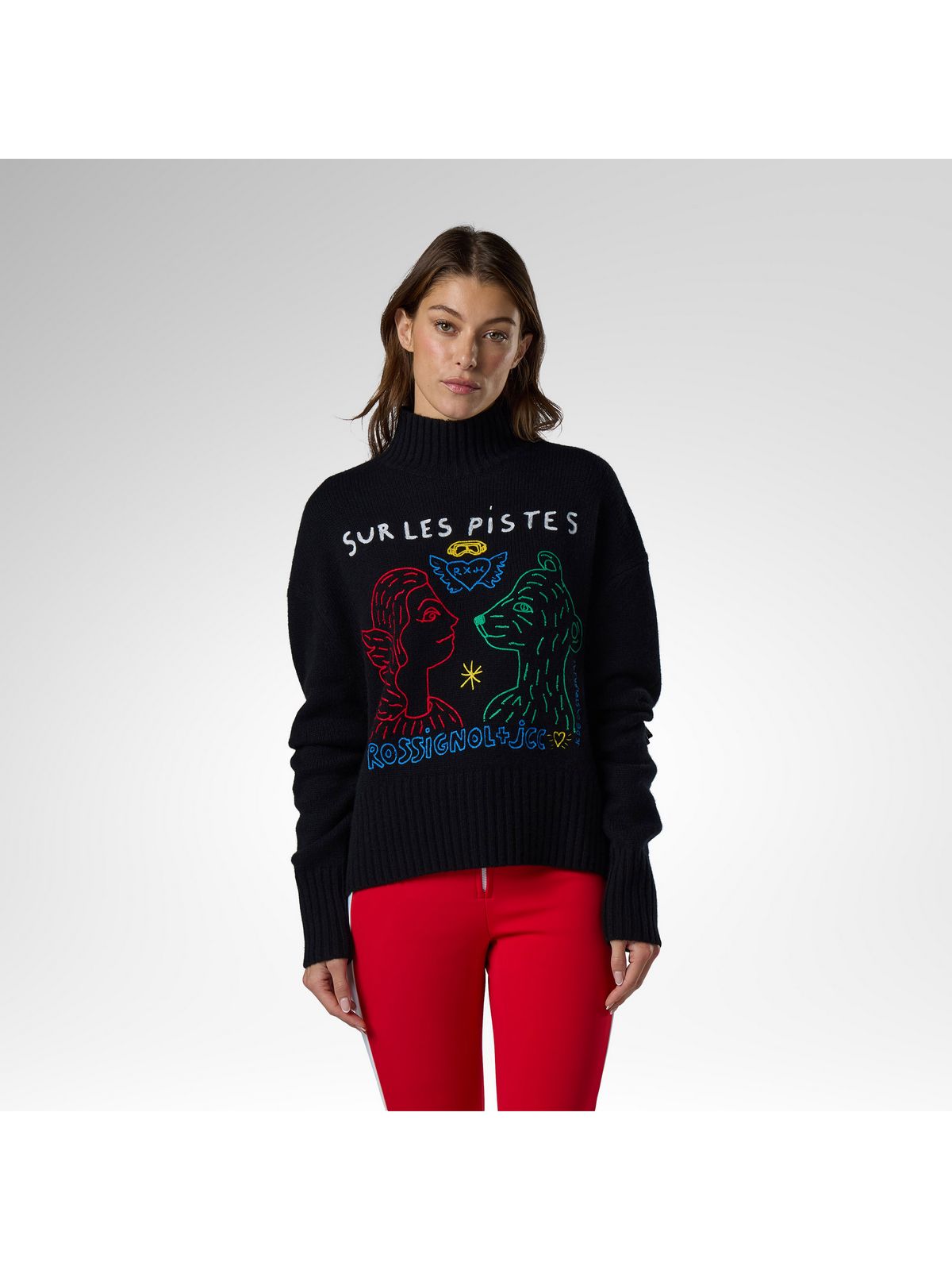 Sweter damski ROSSIGNOL W Jcc Turtle Neck Sweater czarny