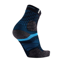 Skarpety do biegania w terenie SIDAS Double Trail czarno niebieskie
